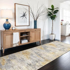 3x6 Washable Kitchen Runner Rug: Modern Abstract Runners - Image 2