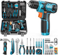 Seesii Cordless Drill Set, 108 Pcs Home Tool Kit, 12Nm Torque & Battery
