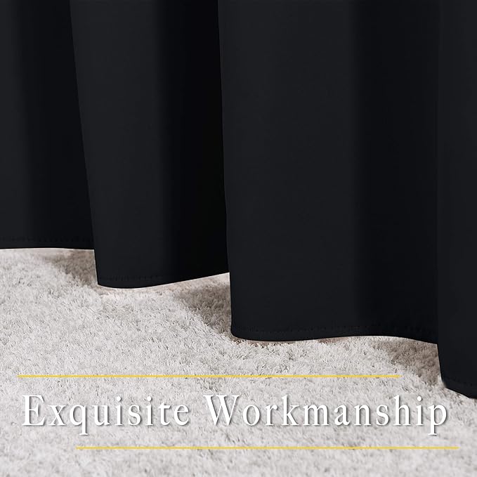 NICETOWN Black Blackout Curtains 36 inch Curtains - Image 6