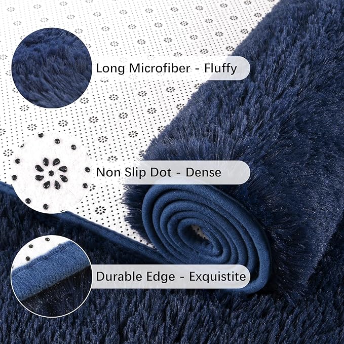 Chicrug Soft Runner Rugs for Bedroom Living Room Plush Fluffy Rug 2x5 Feet - Image 6