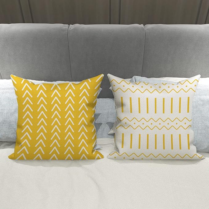 YCOLL Pillow Covers 20x20 Set of 4, Modern Sofa Throw Pillow Cover, Decorative - Image 4