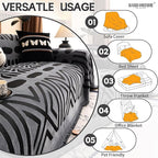 HANDONTIME Boho Couch Cover Blanket Geometric Striped Pet Covers - Image 7