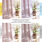 NICETOWN Thick Linen Blush Pink Curtains 2 Panels - Image 7