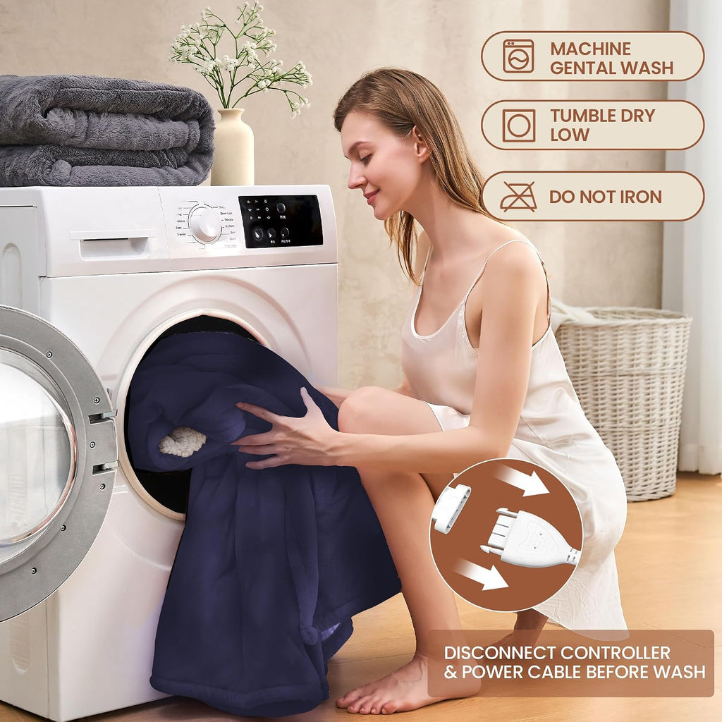 Electric Heated Throw Blanket Premium Soft 8 Heating Levels