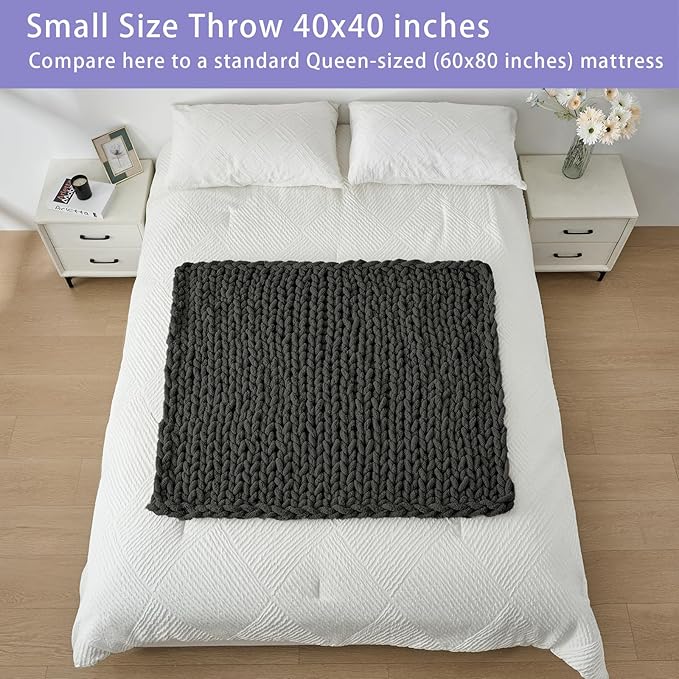 Bigacogo Chunky Knit Throw Blanket - Image 5