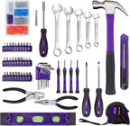 CARTMAN 152-Piece Household Tool Set, Purple Hand Kit With Storage Case Box