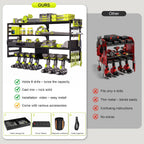 Gotega Large Power Tool Organizer Wall Mount with Charging Station, Black