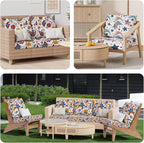 8Pcs Stretch Patio Cushion Covers, Outdoor Couch & Sofa Replacement Slipcovers - Image 7