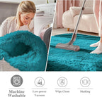 OLANLY Teal Round Rugs for Bedroom - Image 3