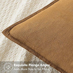 MIULEE Decorative Linen Pillow Covers 20x20 Inch Hazel ​Boho Farmhouse​ - Image 2