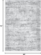 Area Rugs 4x6 for Living Room, Vintage Washable Rugs for Dining Room, Non-Slip - Image 2