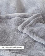 KMUSET Fleece Blanket Grey Queen Size Lightweight Cozy Plush Microfiber Solid - Image 6