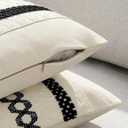 MIULEE Set of 2 Black Boho Decorative Lumbar Pillow Covers 12x20 Inch Farmhouse - Image 5