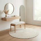 Hausattire Hand Woven Jute Braided Rug, 4’ Round – Off White, Reversible Boho - Image 6