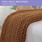 Bigacogo Chunky Knit Throw Blanket - Image 4
