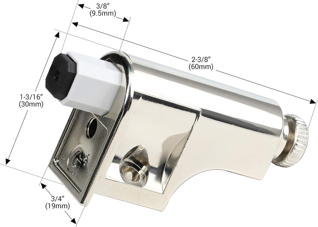 25 Pack Rok Hardware Soft Close Damper for Cabinet Doors/Compact/SoftClose Cabinet Adapter/Hardware/Hinge Polished Nickel Finish, SCD103