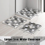 Square Shower Mat Non Slip: 31x31 Inch Extra Large Shower Floor Mat with Drain Hole in Middle - Soft PVC Loofah Bath Mat for Shower - Anti Slip Shower Stall Mat for Elderly and Kids