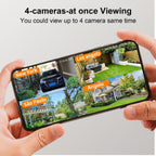LETSCEE Security Cameras Outdoor WiFi,5G/2.4G Cameras for Home Security Solar Power with Dual Lens,Motion Detection,Night Vision,2-Way Audio,Weather Proof,No Subscription Fee