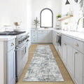 2'6''x8' Runner Rugs Washable Rug: Modern Abstract Hallway Runner Rug Indoor by GENTDRIZZ
