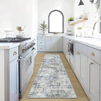 2'6''x8' Runner Rugs Washable Rug: Modern Abstract Hallway Runner Rug Indoor by GENTDRIZZ