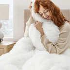 Bedsure GentleSoft Fuzzy Sherpa Faux Fur Twin Blanket White Cozy Gifts - Image 2