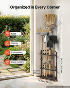 VEVOR Garden Tool Organizer for Corner, 17 Slots, Metal Garage Storage Rack