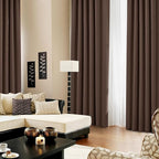 Deconovo Blackout Curtains, Thermal Insulated, W52 x L72 2 Panels, Back Tab - Image 4