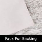 Latepis Faux Fur White with Grey Tips 2x8 Runner Rug - Image 3