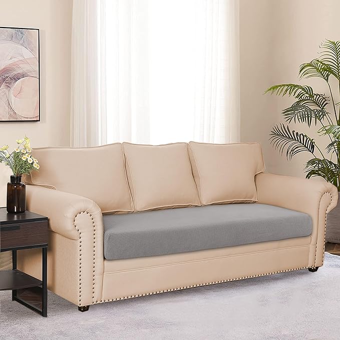 Water-Resistant Spandex Couch Cushion Covers, Stretch Sofa Settee Slipcover - Image 2