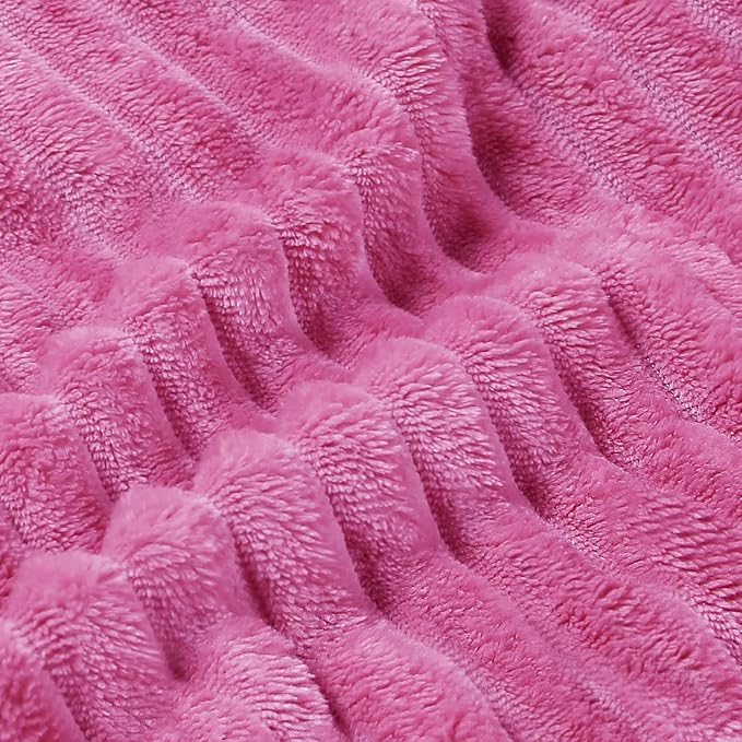 BEDELITE Fleece Throw Blanket for Couch – 3D Ribbed Jacquard Soft and Warm - Image 5