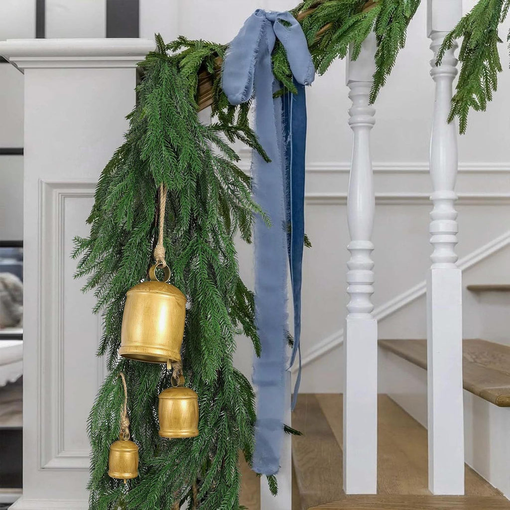 Rowfad Decorative Cow Bells, Christmas Bells, Set of 3