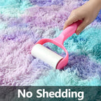 Shag Area Rug, 4 X 6 Tie-Dyed Plush Fuzzy Rugs - Image 4