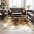 AROGAN Western Decor Faux Fur Cowhide Rug, 7 x 6.2 Feet Premium Animal Skin Cow by AROGANAREARUG