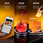 Barsys Smart Coaster 2.0 (Black) – Portable Cocktail Maker & Drink Mixer