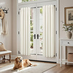 Pitalk Textured Linen Blackout Curtains 45 Inches Long 2 Panels Bathroom Window - Image 9
