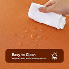 Romanstile Waterproof Vinyl Tablecloth Rectangle, 60 x 102 Inch, Orange