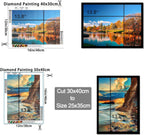 Diamond Painting Frames, 9.8x13.8in Picture Frame for 30x40cm/12x16in Diamond Painting after Cropping, Solid Wood Frame with Plexiglass Black