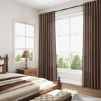 Nanspring Cappuccino Linen Curtains 84 Inch Length 2 Panels Set - Image 7