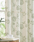 jinchan Linen Curtains Floral Curtain 84 Inch Length by JINCHAN
