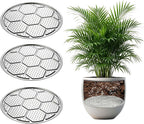 Set of 3, 16.5-inch Stainless Steel Round Plant Pot Risers