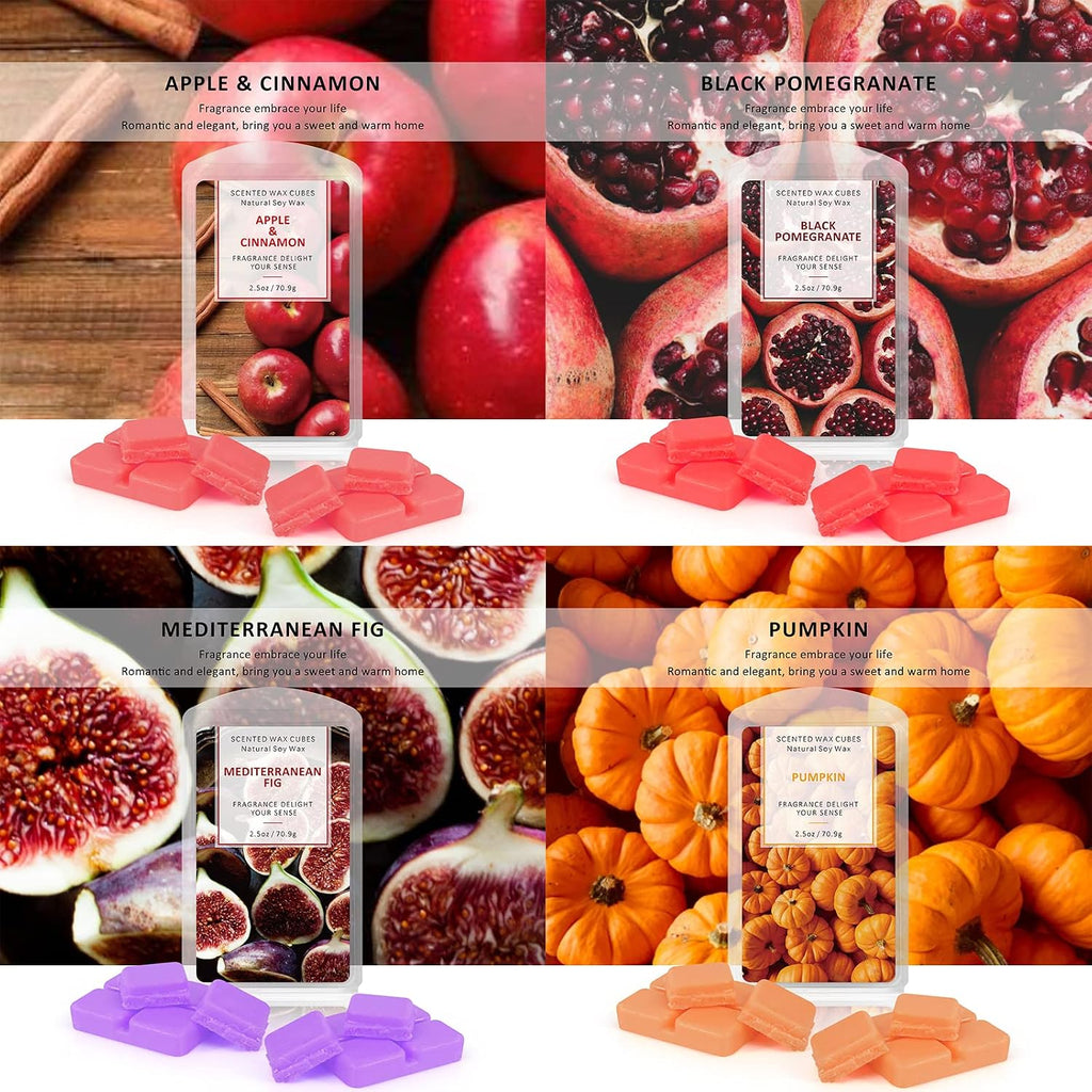 STRN Wax Melts, Scented Soy Wax Cubes Flower & Fruit Fragrance 16 Packs