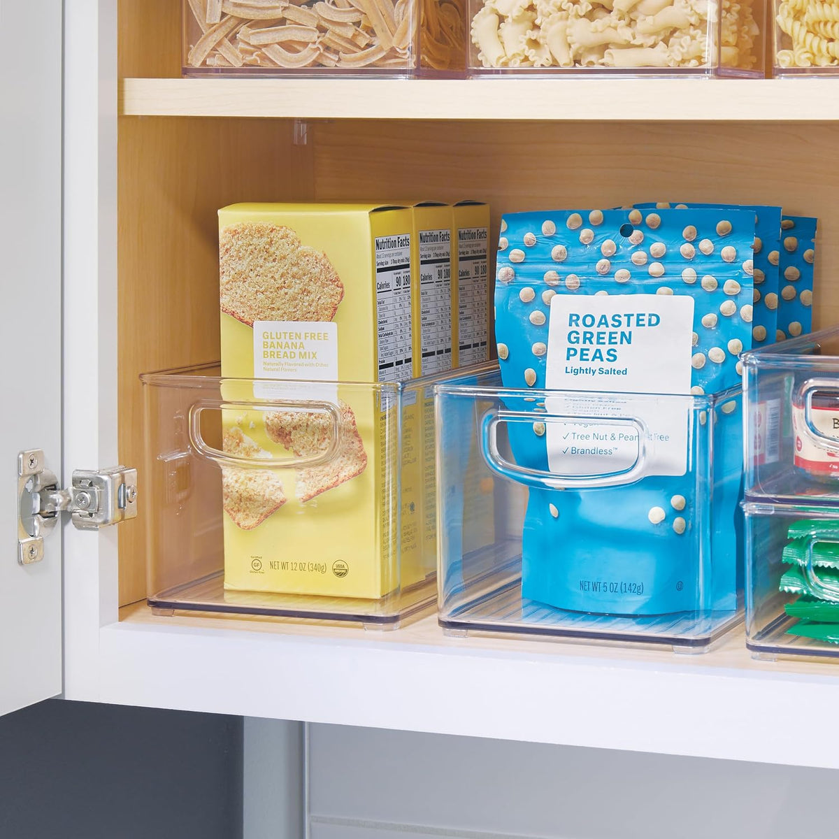 iDesign Stackable Clear Plastic Bin, 2-Pack