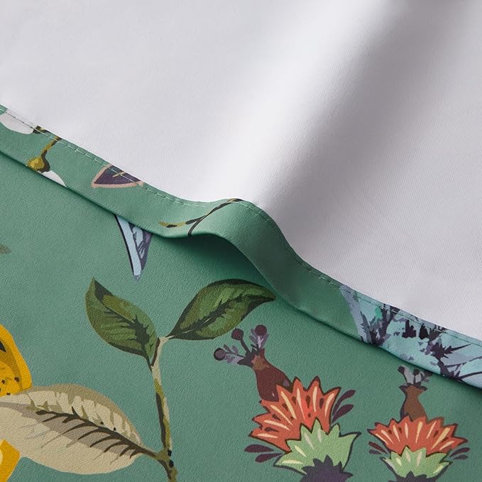 Topfinel Sage Green Small Kitchen Curtains 36 Inch Watercolor Botanical Floral - Image 5