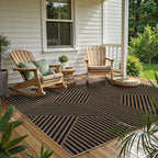 Lahome Enfys Modern Geometric Outdoor Easy Jute Rug, 5x7 Patio Living Room Rug - Image 5