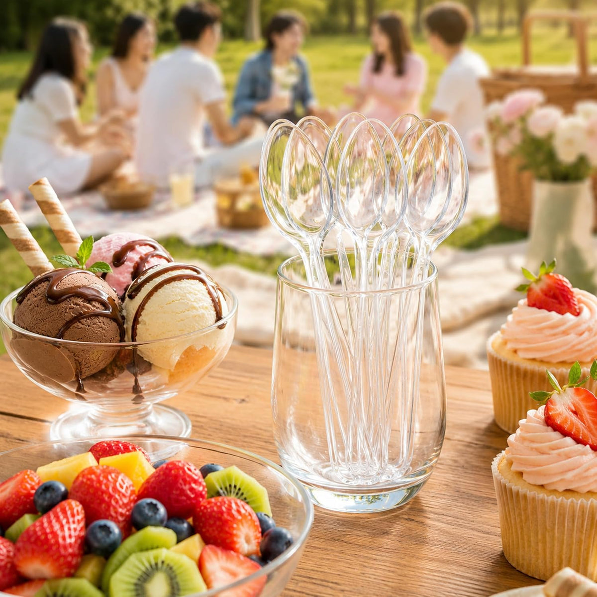 BYSNOW Extra Heavy Duty Plastic Silverware