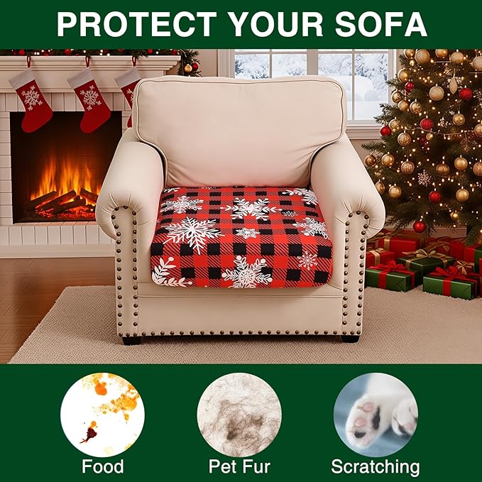 Smiry Printed Couch Cushion Covers, Stretch Soft Couch Covers - Image 7