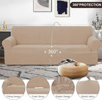 U-NICE HOME 4 Seater Stretch Couch Cover Sofa Cover Washable Sofa Slipcover - Image 3