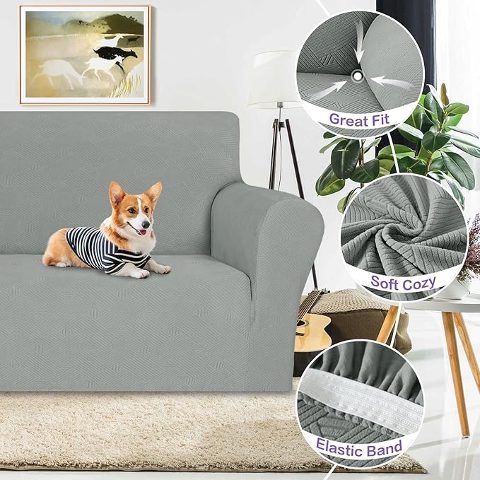 ZNSAYOTX Oversized Super Stretch Couch Cover, New Striped Sofa Covers - Image 3