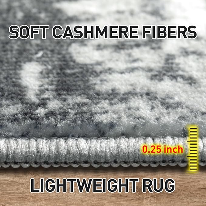 5x7 Area Rugs Washable Rug: Modern Abstract Living Room Rug Soft Anti-Skid Thin - Image 6