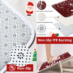 ArtSocket Christmas Bathroom Sets with Shower Curtain and Rugs, Buffalo